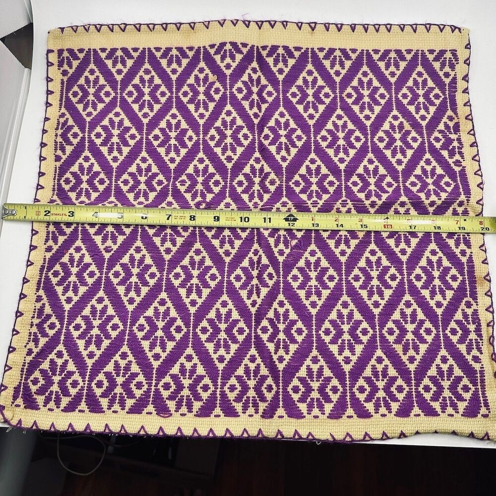 5 Handwoven Placemats Bundle Handmade Queretaro Mexico Otomi Style Textile